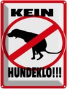 Blechschild 40x30 cm Kein Hundeklo Tiere Hund