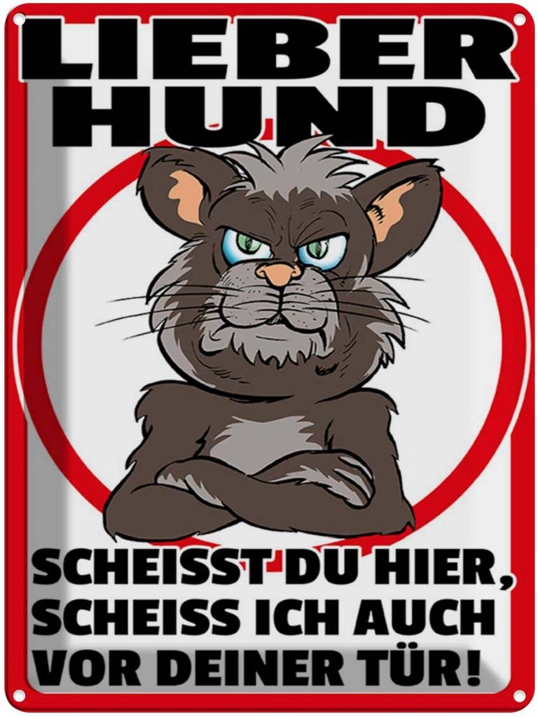 [LA-1789559] Blechschild 40x30 cm lieber Hund scheißt Du hier