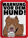 Blechschild 40x30 cm Warnung vor dem Hund