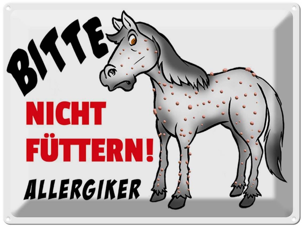 [LA-1789568] Blechschild 30x40 cm Bitte nicht füttern Pferd Spruch Zitat