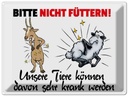 Blechschild 30x40 cm bitte nicht füttern Ziege Schaf Spruch Zitat