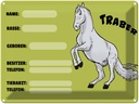 Blechschild 30x40 cm Pferd Traber Angaben Name Besitzer