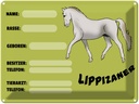 Blechschild 30x40 cm Pferd Lippizaner Angaben Name Besitzer