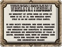 Blechschild 30x40 cm Werkstattregeln Werkstatt offen Spruch Zitat