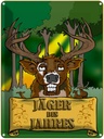 Blechschild 40x30 cm Jagd Jäger des Jahres Reh Spruch Zitat