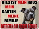 Blechschild 30x40 cm Hund dies ist mein Haus Garten