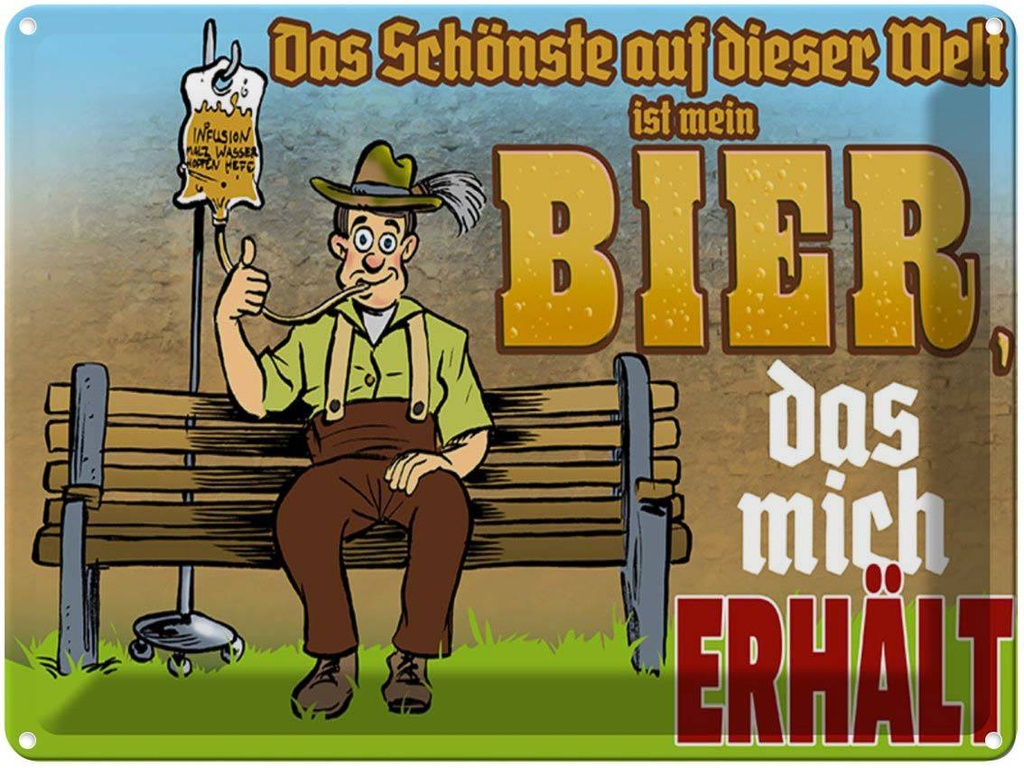 [LA-1789641] Blechschild 30x40 cm Schönste auf dieser Welt Bier Spruch Zitat