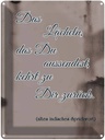 Blechschild 40x30 cm das Lächeln du aussendest Spruch Zitat