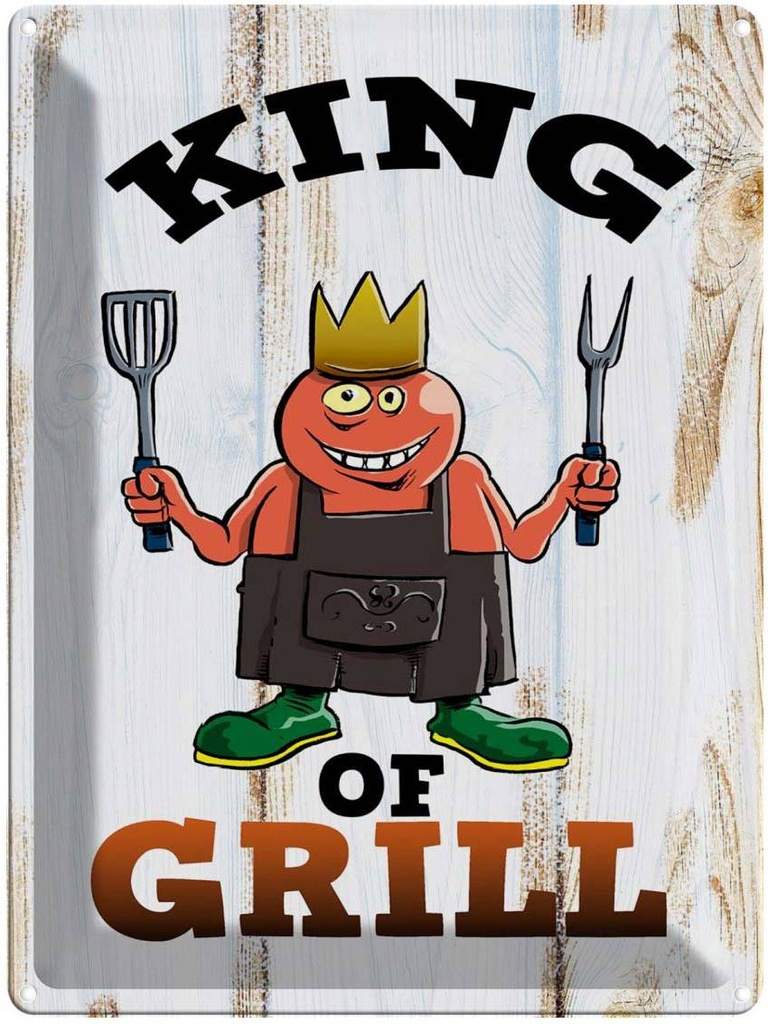 Blechschild 40x30 cm King of Grill