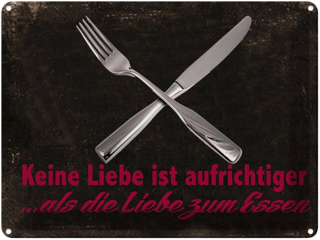 [LA-1789674] Blechschild 30x40 cm keine Liebe aufrichtiger als