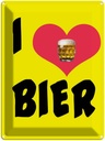 Blechschild 40x30 cm I love Bier