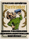 Blechschild 40x30 cm staatlich geprüfter Biertrinker Spruch Zitat