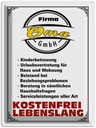 Blechschild 40x30 cm Firma Oma GmbH kostenfrei Spruch Zitat