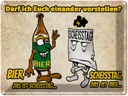 Blechschild 30x40 cm darf ich euch vorstellen Bier Spruch Zitat