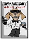 Blechschild 40x30 cm Happy Birthday 40 is cool Spruch Zitat