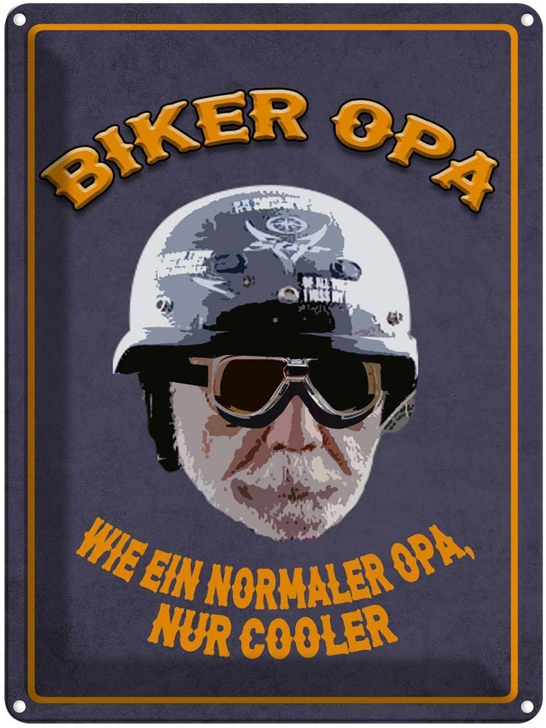 [LA-1789783] Blechschild 40x30 cm Biker Opa wie ein normaler Spruch Zitat