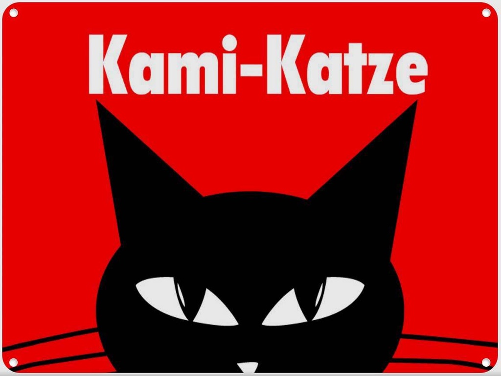 [LA-1789805] Blechschild 30x40 cm Kami - Katze