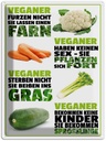 Blechschild 40x30 cm Veganer furzen nicht sterben Spruch Zitat