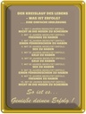 Blechschild 40x30 cm Kreislauf des Lebens was Erfolg Spruch Zitat