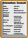 Blechschild 40x30 cm Alkohol Betrunken Deutsch Spruch Zitat