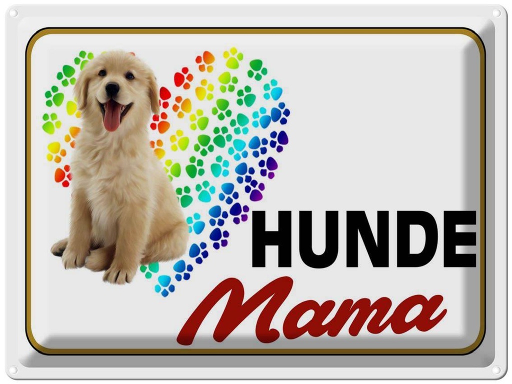 [LA-1789850] Blechschild 30x40 cm Hunde Mama Herz Hund