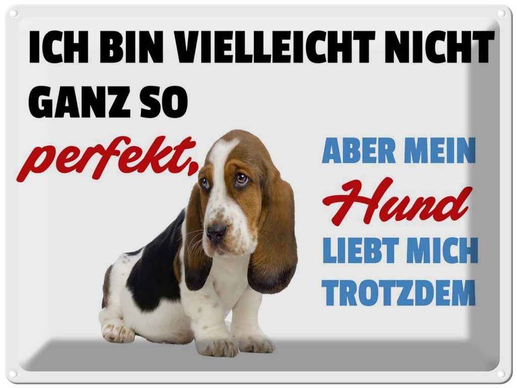 [LA-1789870] Blechschild 30x40 cm mein Hund liebt mich trotzdem