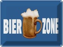 Blechschild 30x40 cm ALkohol Bier Zone Bar Club