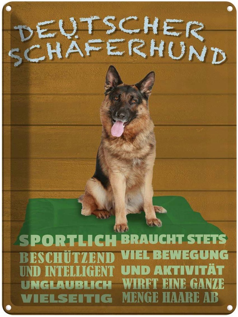 [LA-1789955] Blechschild 40x30 cm Deutscher Schäferhund Hund