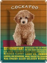 Blechschild 40x30 cm Cockapoo Hund kleiner Clown