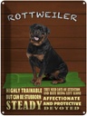 Blechschild 40x30 cm Rottweiler Hund highly trainable