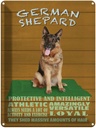 Blechschild 40x30 cm German Shepard Hund athletic