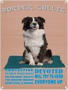 Blechschild 40x30 cm Border Collie Hund protective