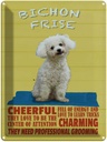 Blechschild 40x30 cm Hund Bichon Frise cheerful