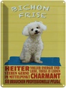 Blechschild 40x30 cm Hund Bichon Frise charmant