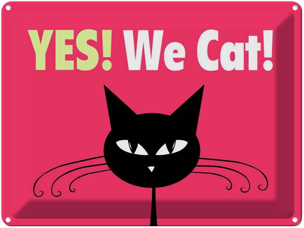 Blechschild 30x40 cm Yes We cat Katze