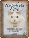 Blechschild 40x30 cm türkische Van Katze