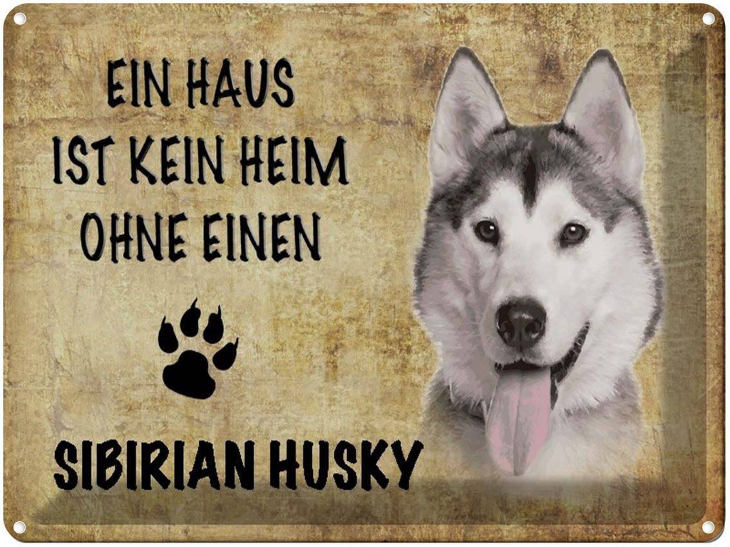 [LA-1790128] Blechschild 30x40 cm Sibirian Husky Hund