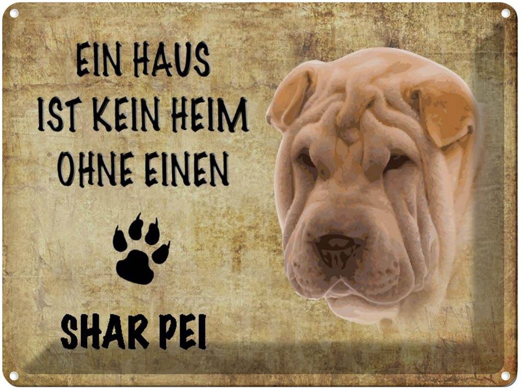 [LA-1790143] Blechschild 30x40 cm Shar Pei Hund