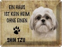 Blechschild 30x40 cm Shih Tzu Hund