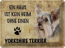Blechschild 30x40 cm Yorkshire Terrier Hund