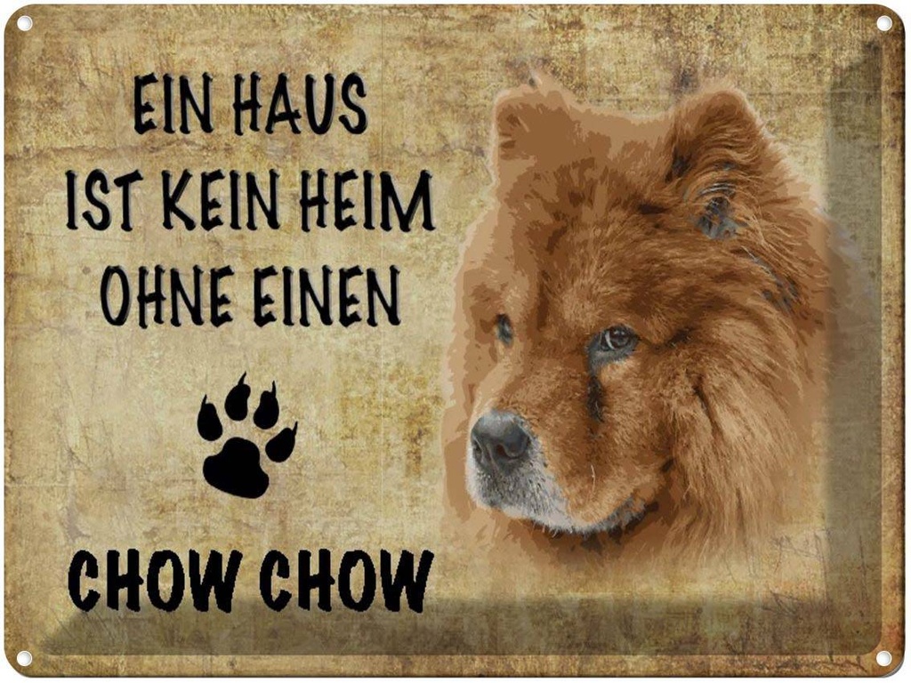 [LA-1790148] Blechschild 30x40 cm Chow Hund
