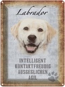 Blechschild 40x30 cm Labrador Hund