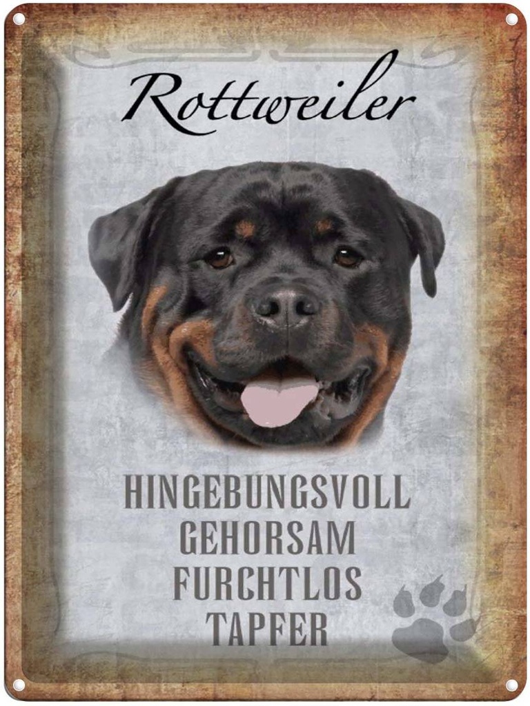 [LA-1790178] Blechschild 40x30 cm Rottweiler Hund