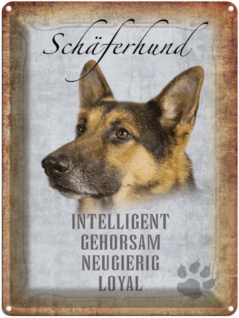 [LA-1790179] Blechschild 40x30 cm Schäferhund Hund