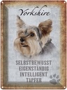 Blechschild 40x30 cm Yorkshire Hund