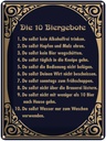 Blechschild 40x30 cm Alkohol 10 Biergebote Bier Spruch Zitat