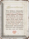 Blechschild 40x30 cm Hausordnung Haus Spruch Zitat