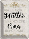 Blechschild 40x30 cm grossartig Mütter werden zur Oma Spruch Zitat
