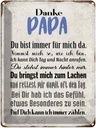 Blechschild 40x30 cm Danke Papa du bist für mich da Spruch Zitat
