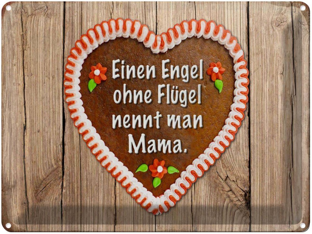 [LA-1790276] Blechschild 30x40 cm Engel ohne Flügel nennt man Mama Spruch Zitat